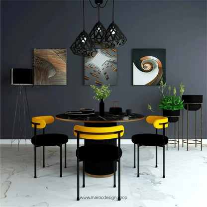 Set table PRESTY 4 chaises Pilar - Maroc Design