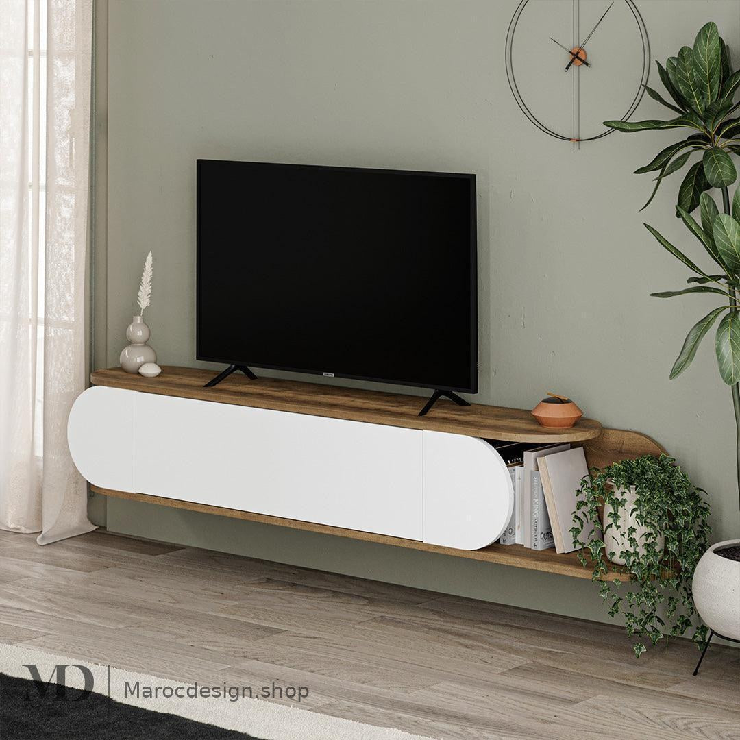 Meuble TV SPARK mural suspendu, gain de place – salon, Maroc Design Casablanca