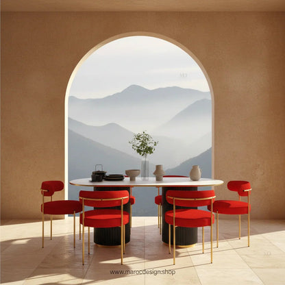 Table à manger CARTIER 6 places collection PRESTIGIA — Maroc Design