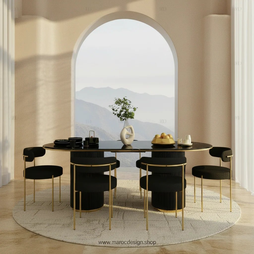 Table à manger DIABLO 6 places collection PRESTIGIA — Maroc Design