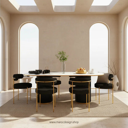 Table à manger LV 6 places collection PRESTIGIA — Maroc Design