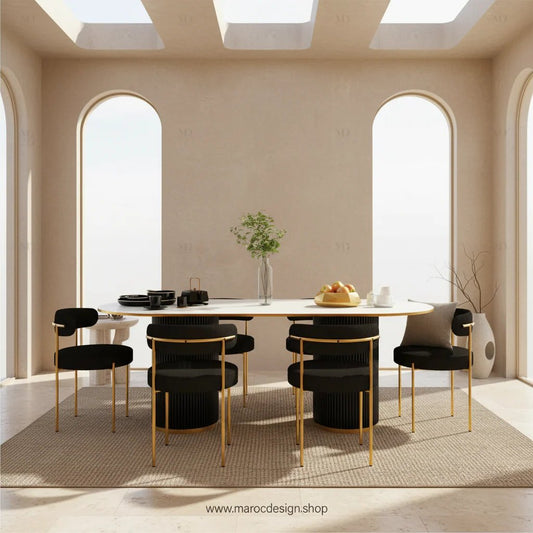 Table à manger LV 6 places collection PRESTIGIA — Maroc Design
