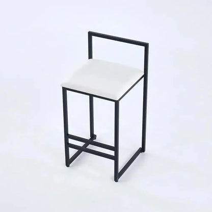 Girona - Tabouret de bar moderne en velours-Tabouret, Comptoir, Bar, Café, Réstaurant, Chaise, Table à Manger,-Maroc Design-Métal Noir-Noir-Maroc Design